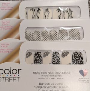 Color Street Tropical Vines, Mermaid You Look, Bandana Republic Nail Strips